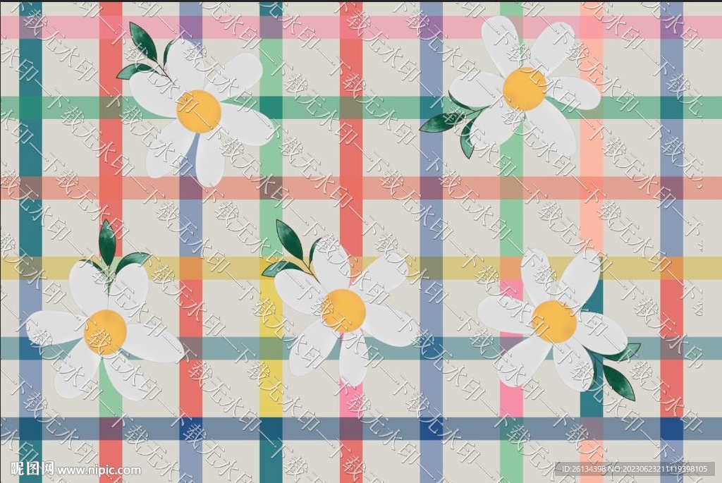格子花