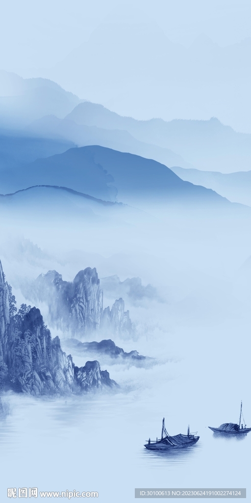 藍(lán)色 意境簡(jiǎn)奢玄關(guān) tIf分層