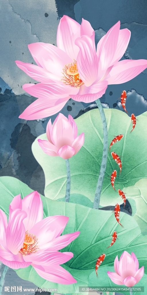 荷花九魚玄關