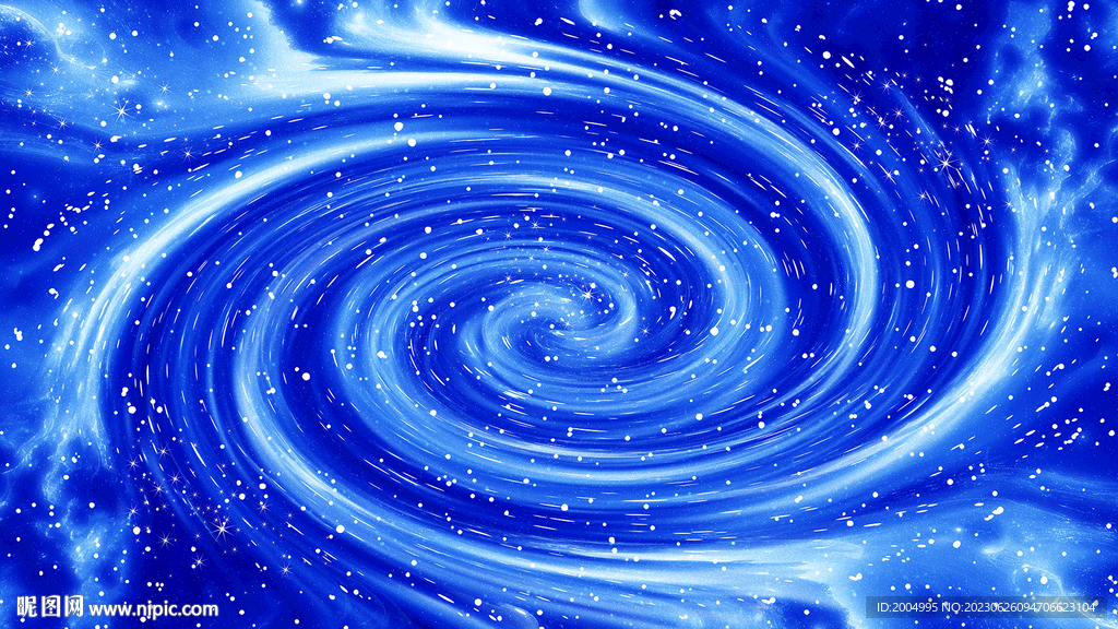 高清藍(lán)色宇宙星空漩渦
