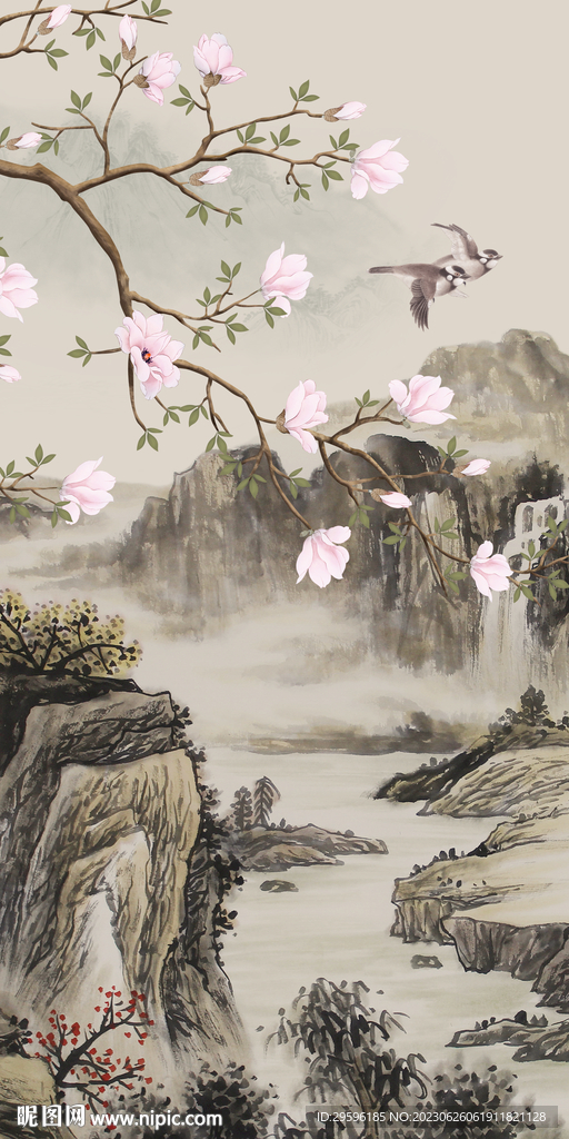 新款 中式高端玄關(guān) tif分層