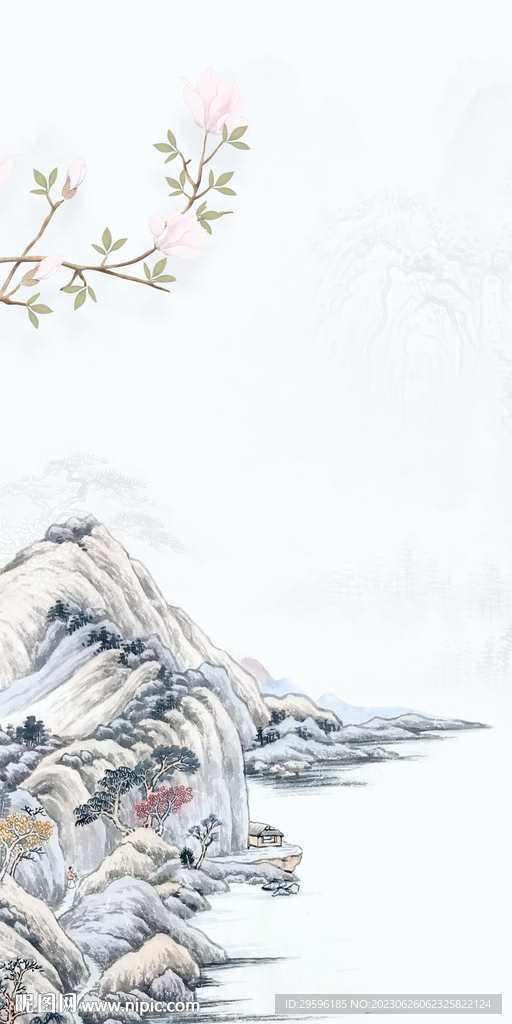 簡約 中式高端玄關(guān) tif分層