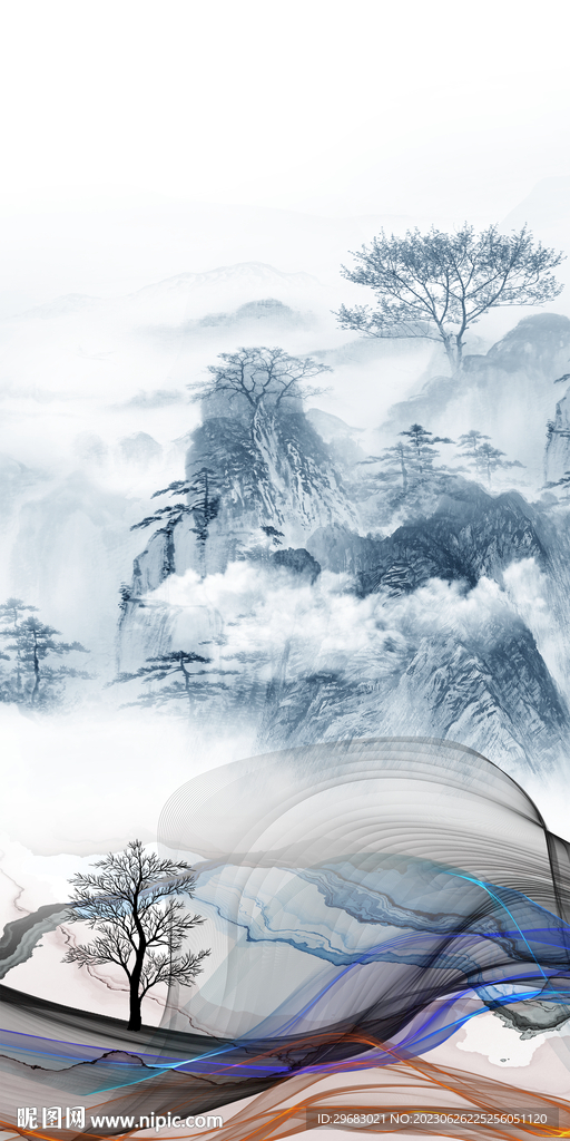 爆款 新玄關(guān)中式畫 Tif分層
