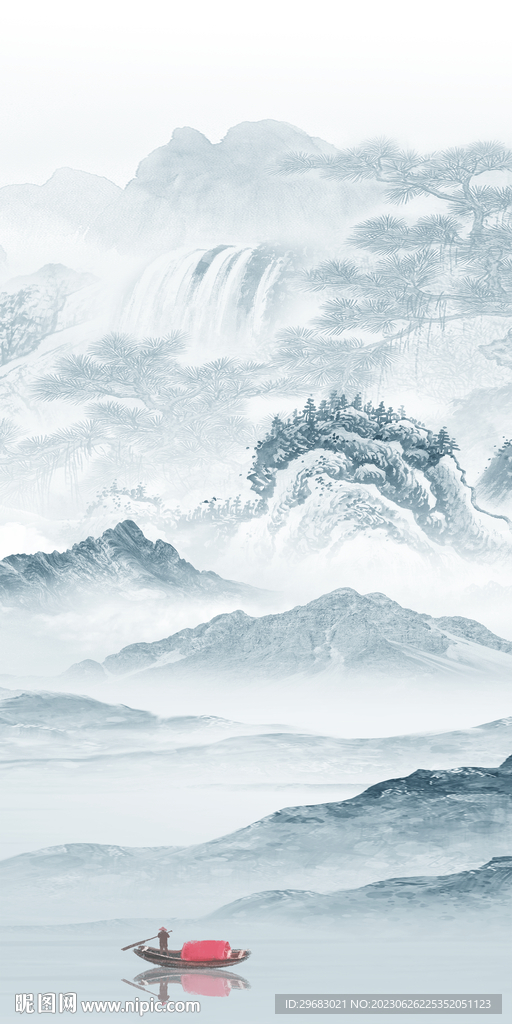 新款 新玄關(guān)中式畫(huà) Tif分層