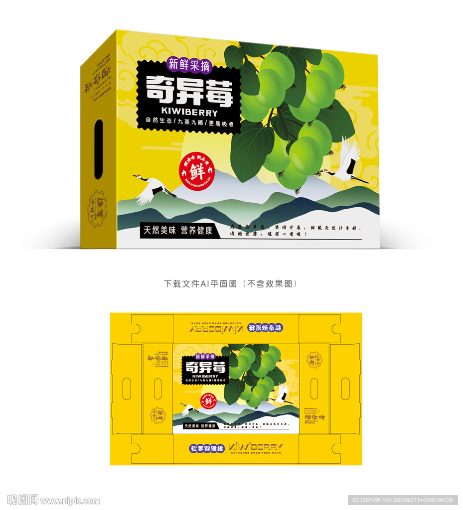 奇異莓插畫(huà)禮盒