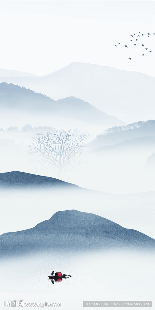 人氣 山水清晰玄關(guān) Tif分層