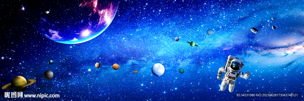夢幻銀河星空外太空宇宙星球背景