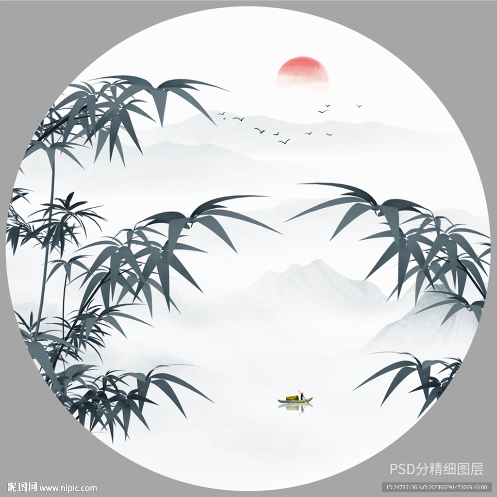 竹子裝飾畫