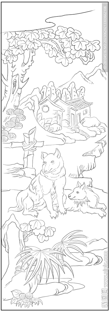 白描狗