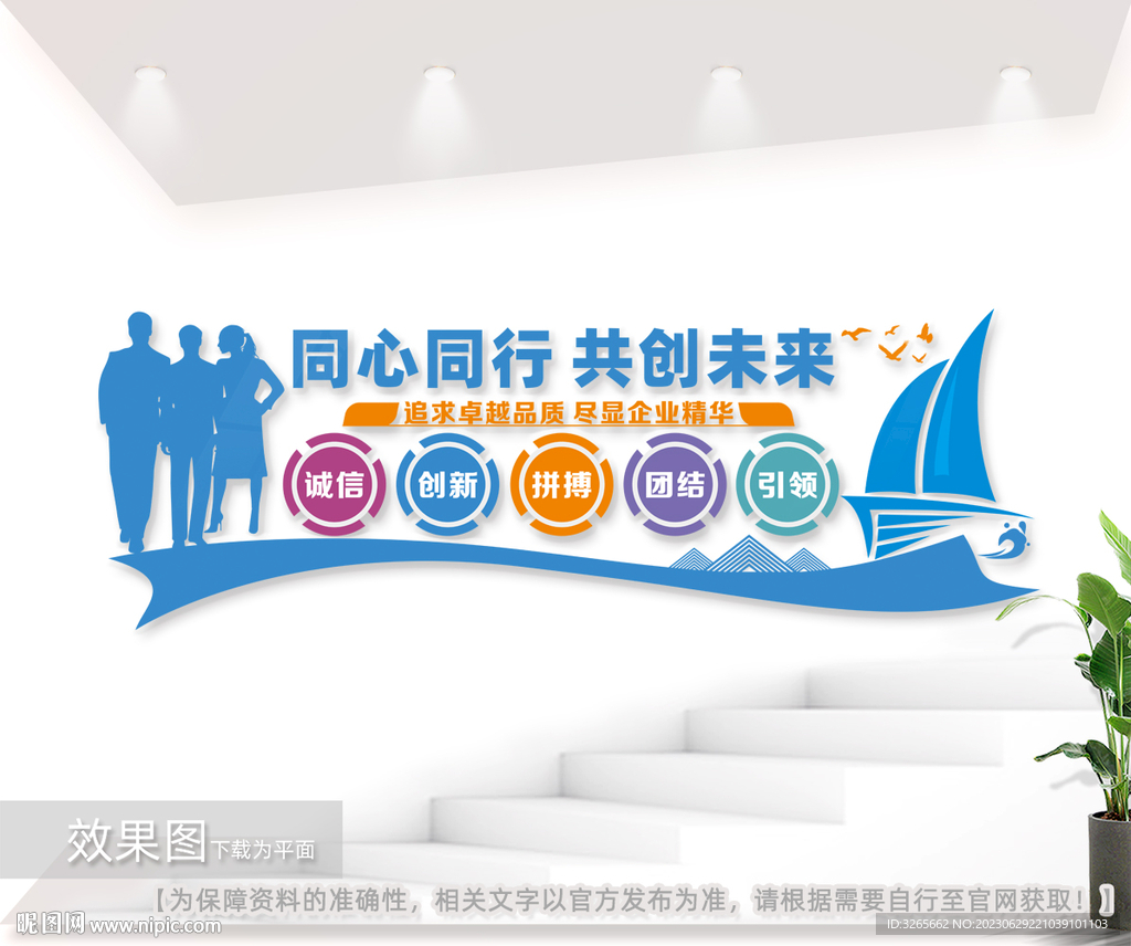同心同行共創未來企業文化墻