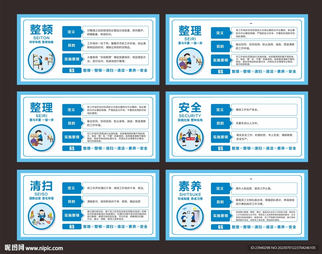 企业6S管理展板设计图 广告设计 广告设计 设计图库 昵图网