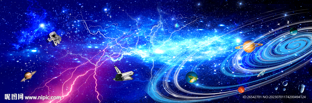 閃電星空
