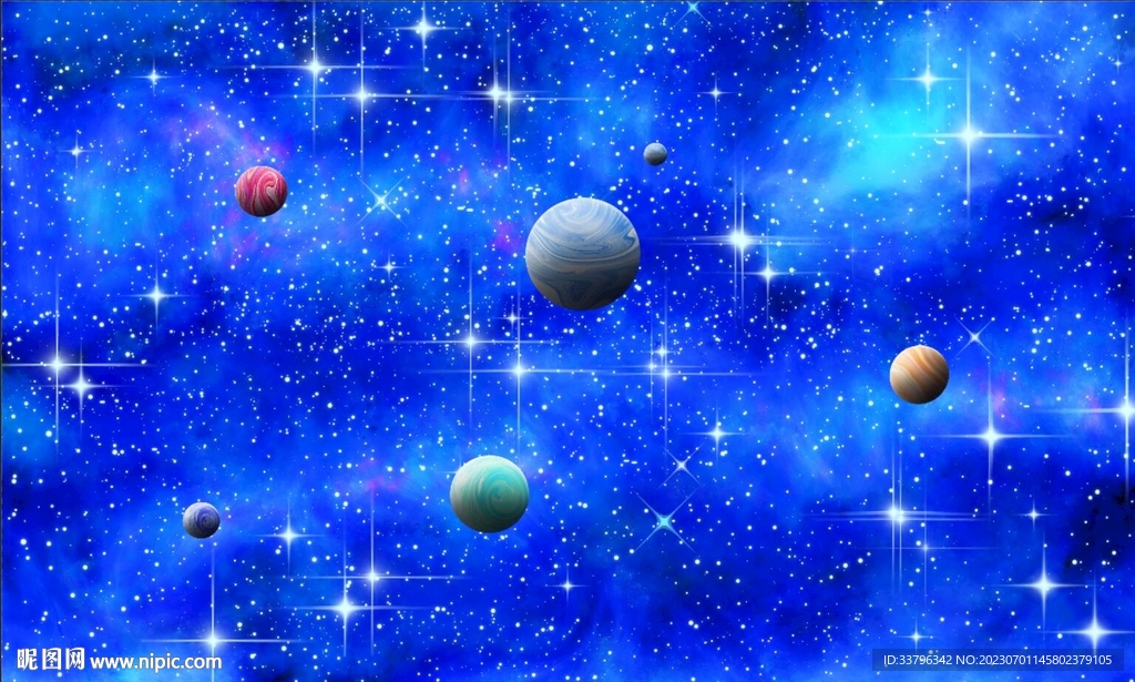 藍色星空背景