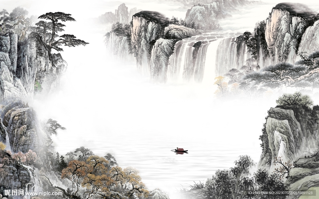 高清 最新中式山水 Tif分層