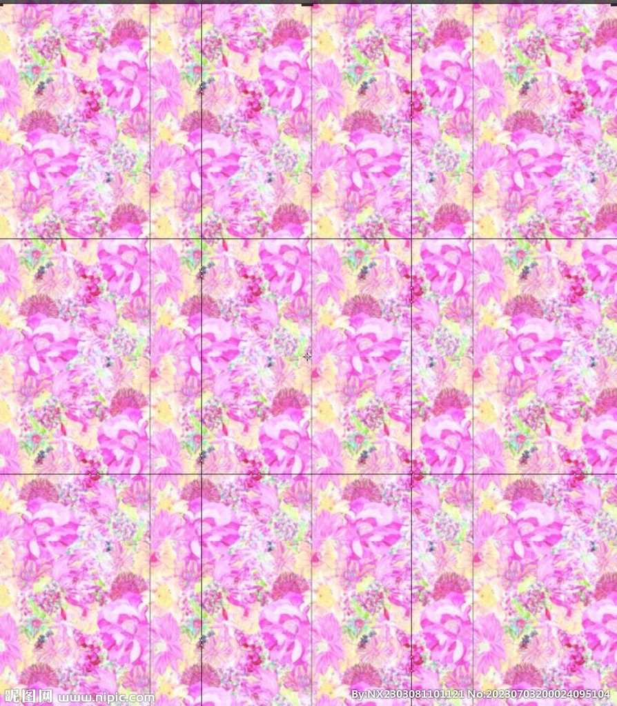 水彩線條手繪花