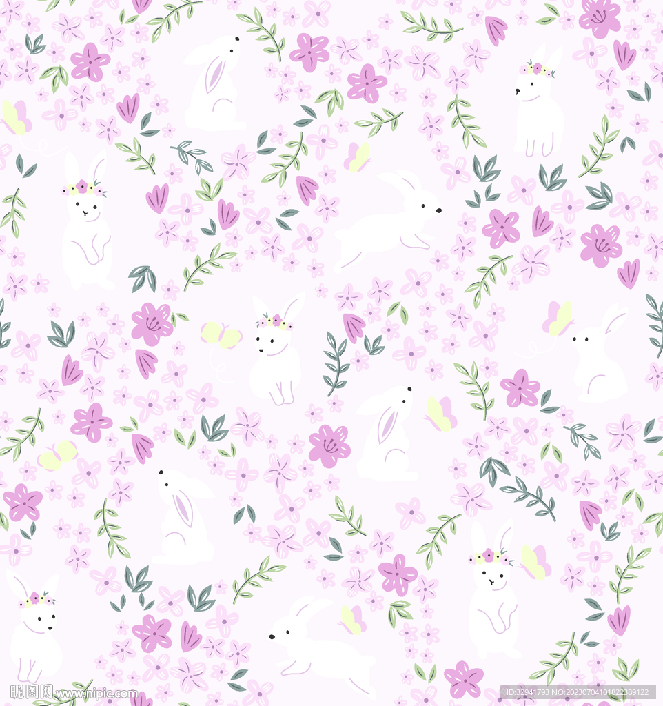 小碎花  亂花  兔子
