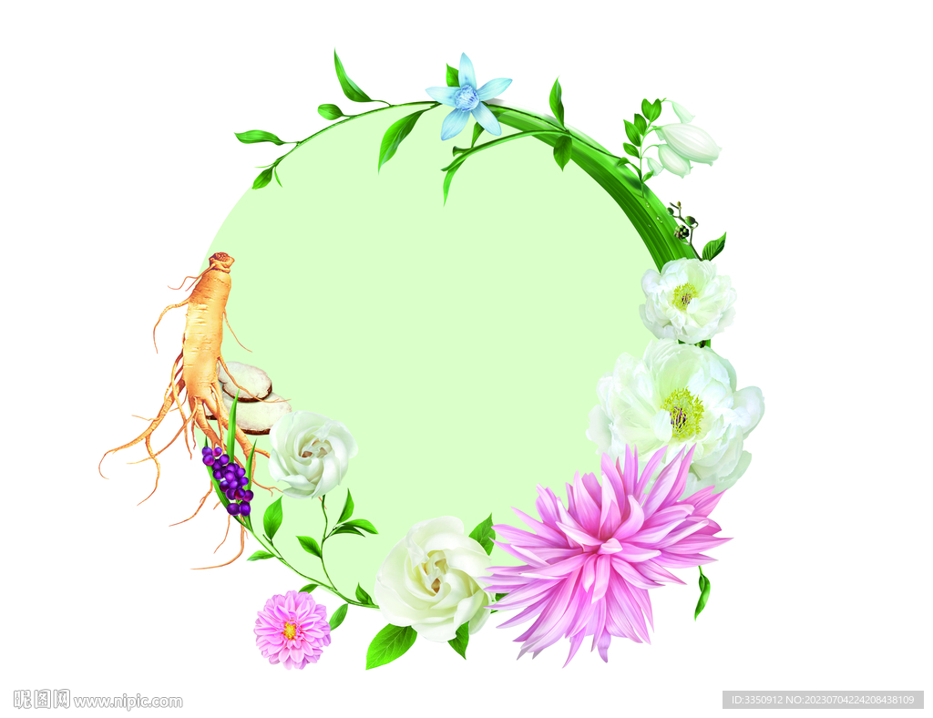 中藥花草合成