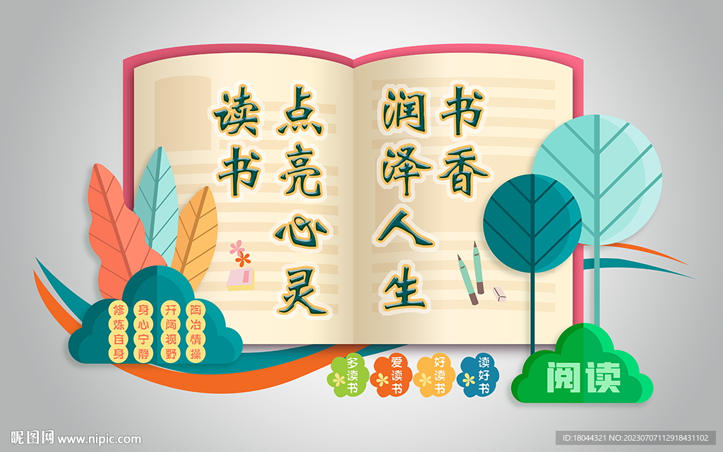 閱讀文化墻背景墻