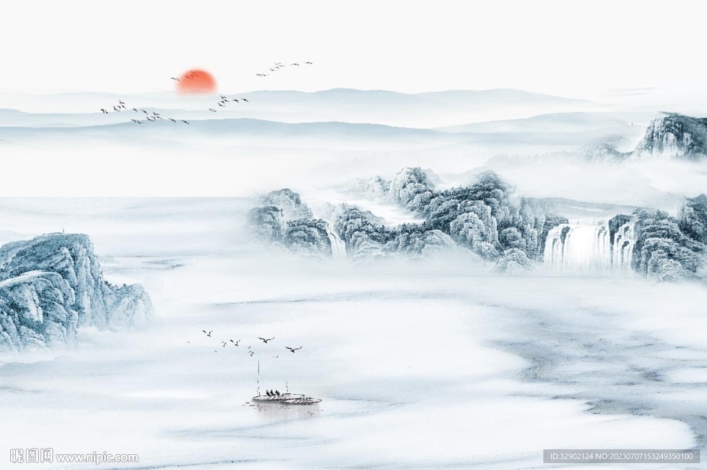 江山如畫背景墻