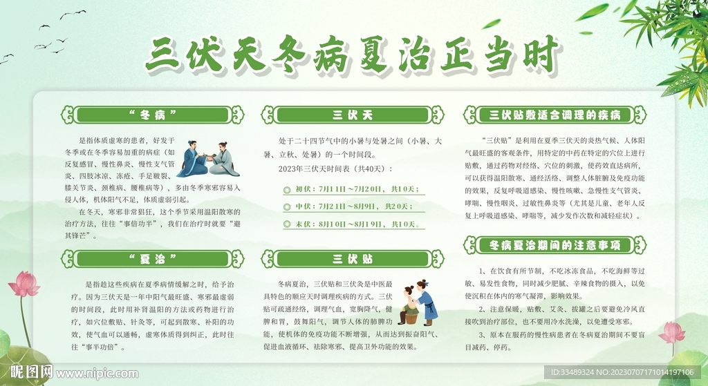 冬病夏治之三伏貼
