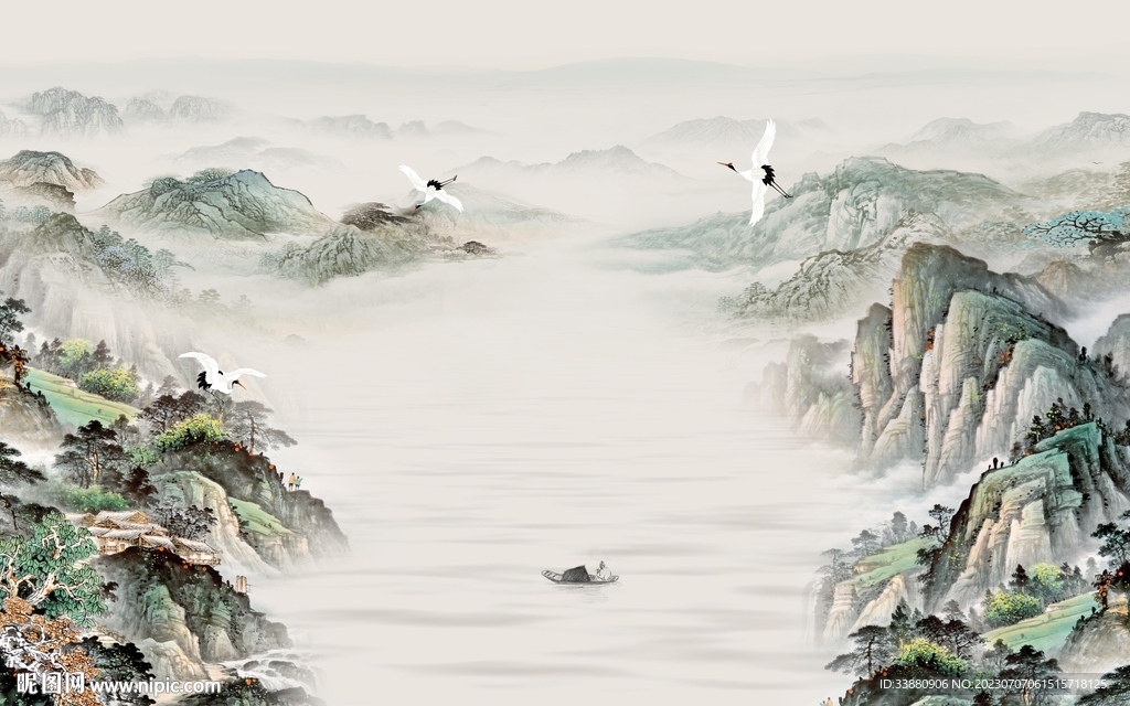 高清 簡約最新山水 TiF分層