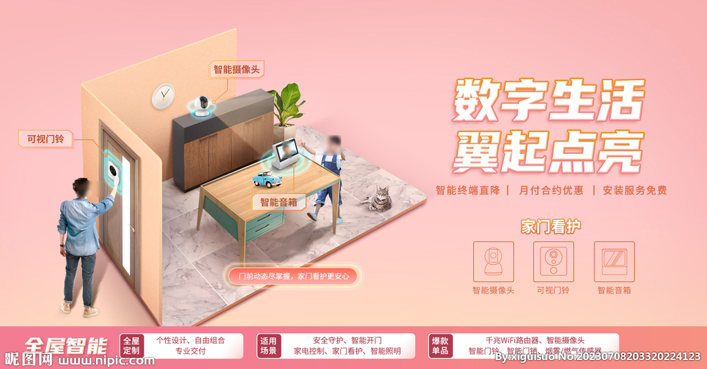 智能門(mén)鈴 家門(mén)看護(hù)