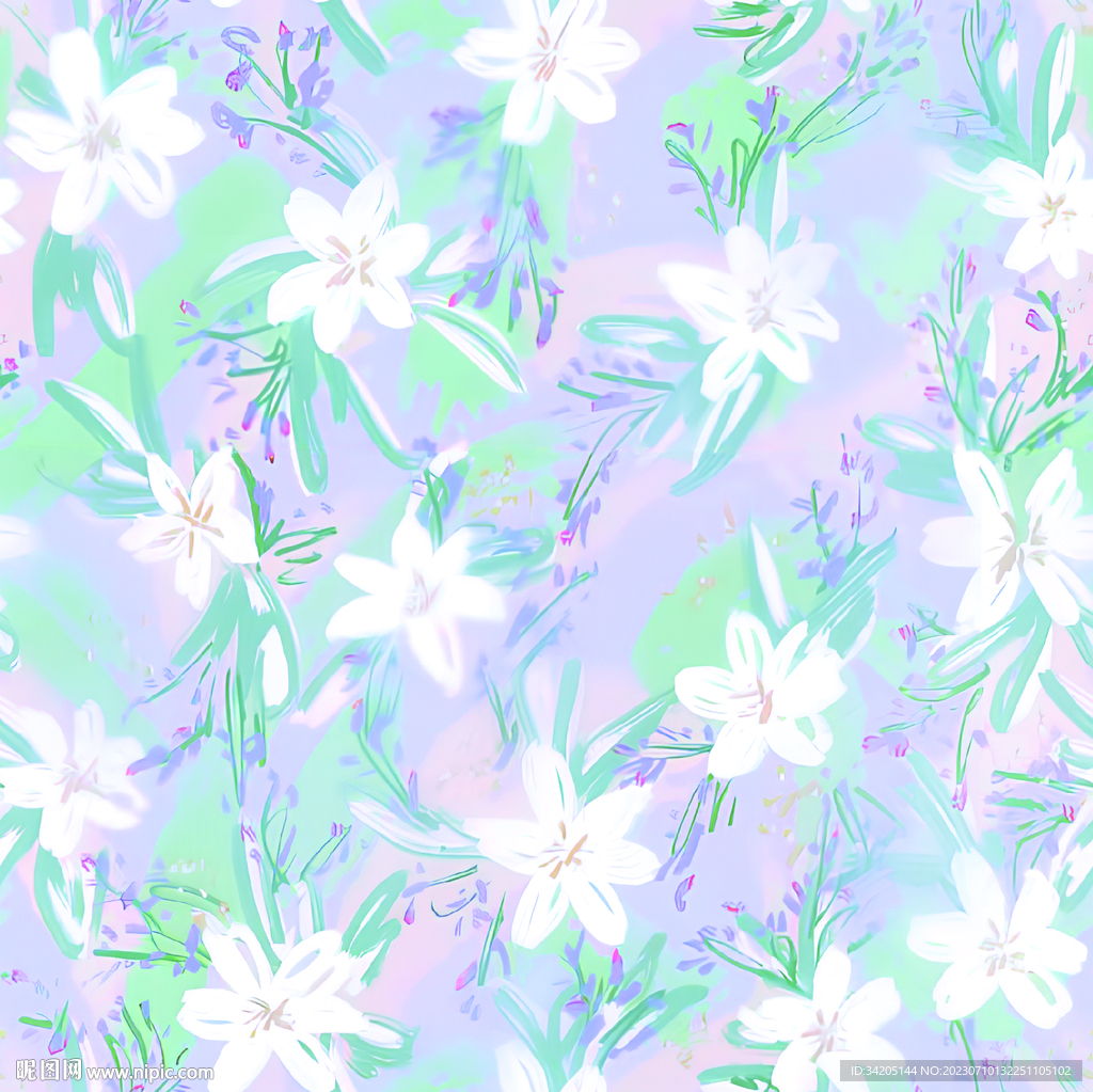 手繪花 碎花