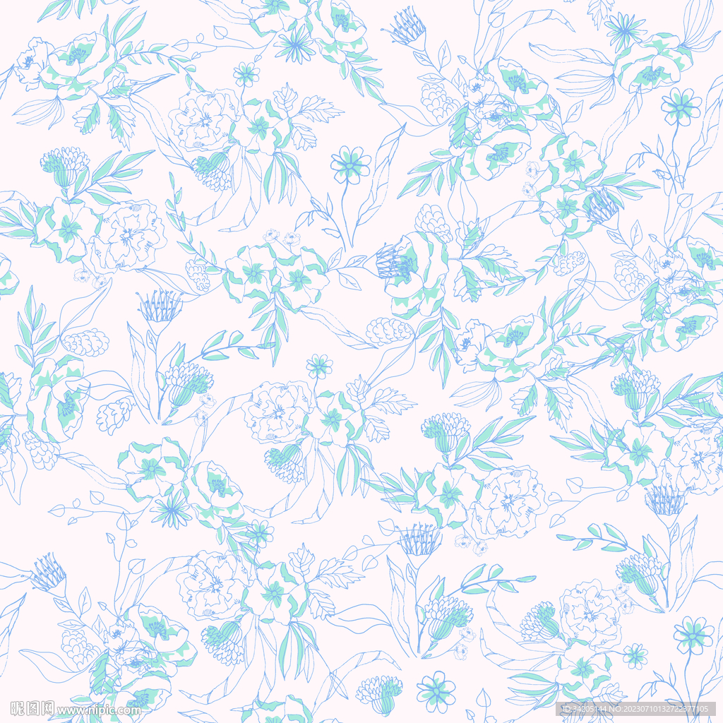 矢量線條花