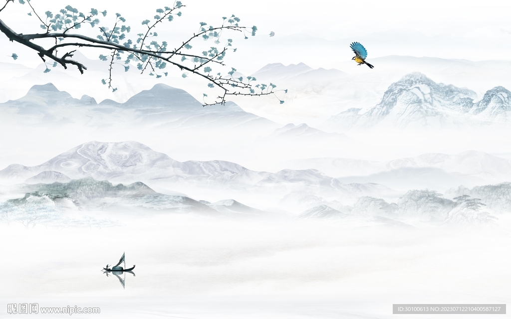 新款 簡(jiǎn)約最新山水 tif分層