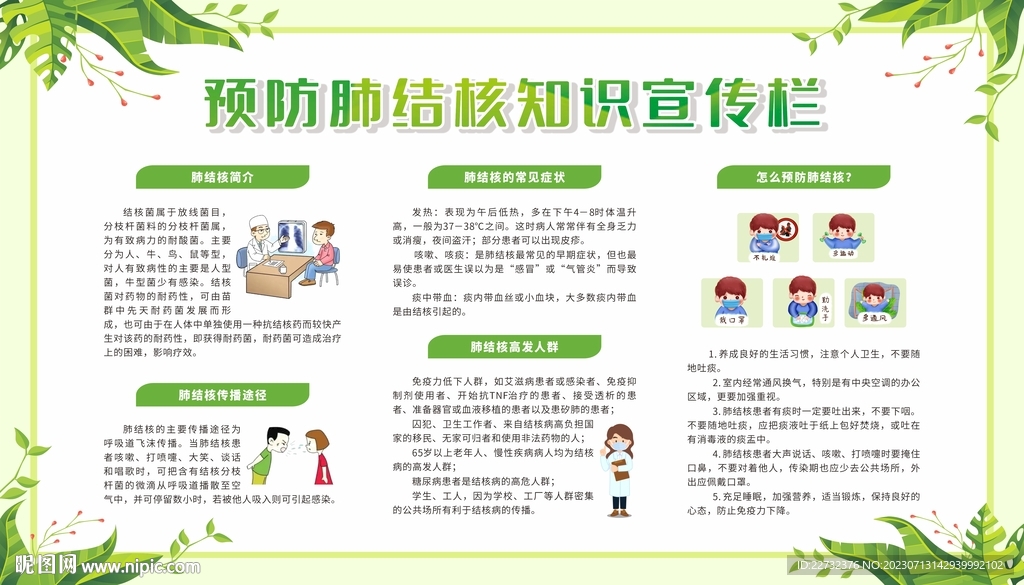 預防肺結核宣傳欄