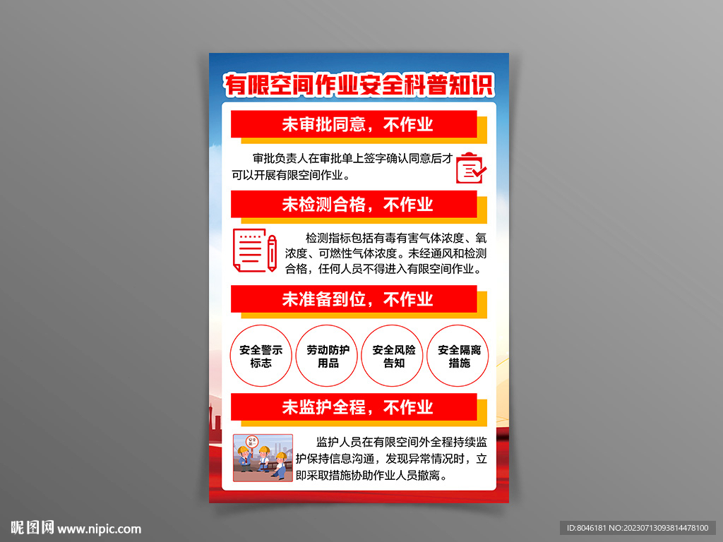 有限空間作業安全指南掛畫