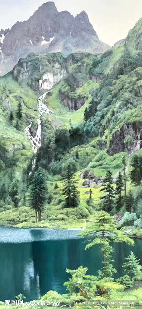 玄關高山流水風景