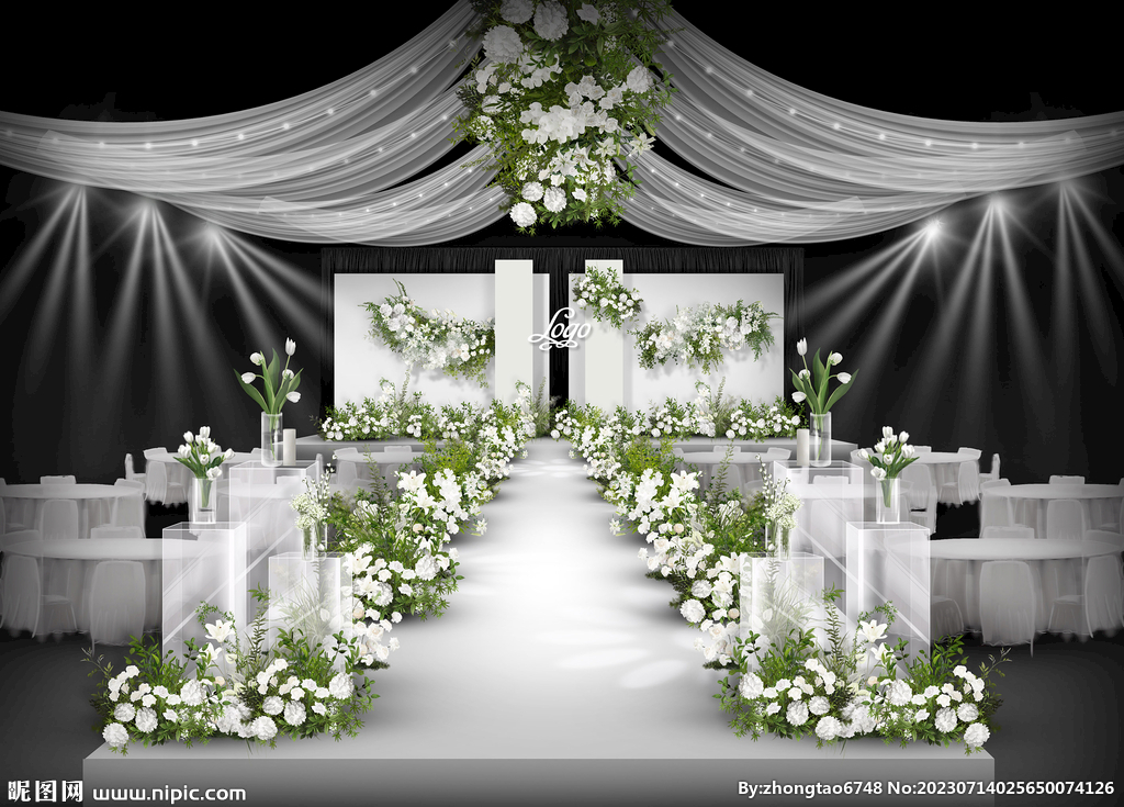 白色婚礼仪式区