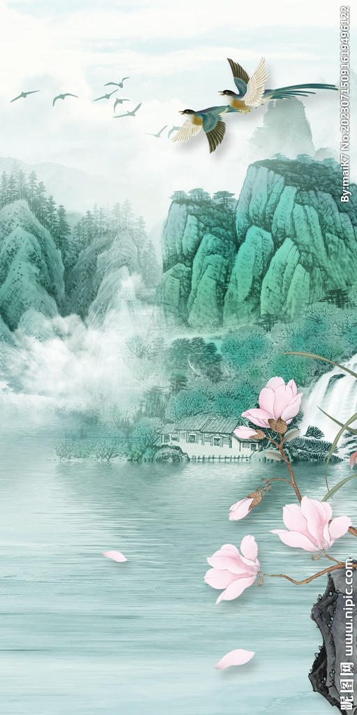 高檔 高清圖玄關畫 Tif分層