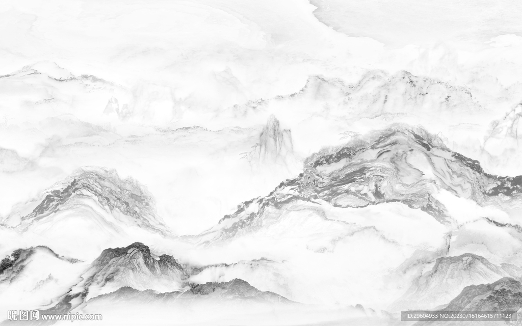 大氣 中式背景山水 TIf分層