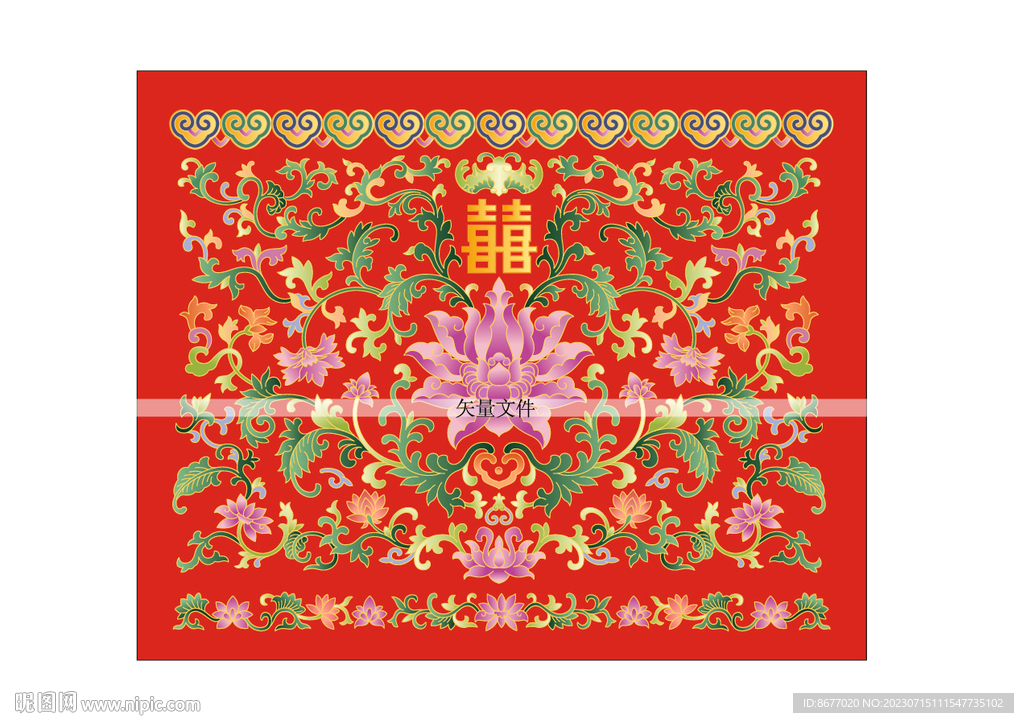 婚慶景泰藍(lán)圖案