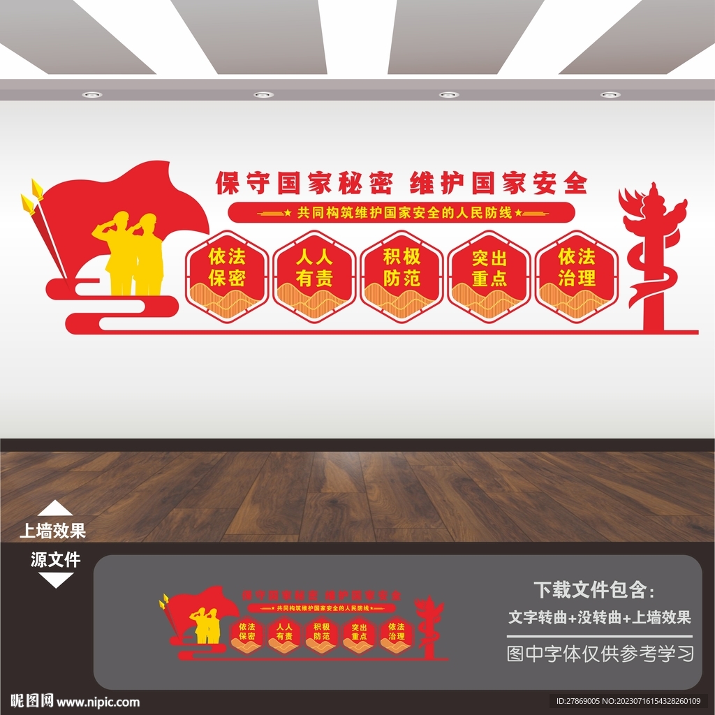 保密國家安全局展板標語文化墻