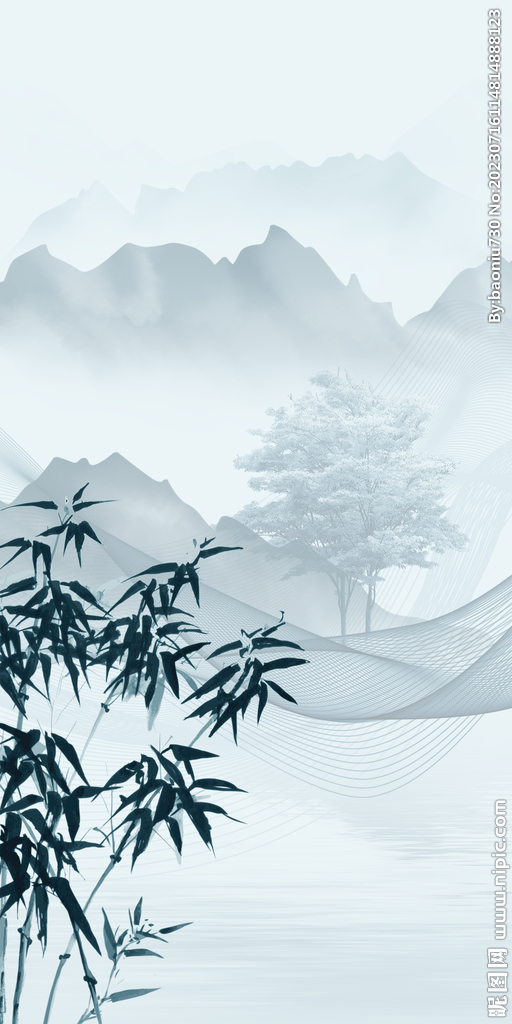 意境 大氣新玄關畫 tiF分層