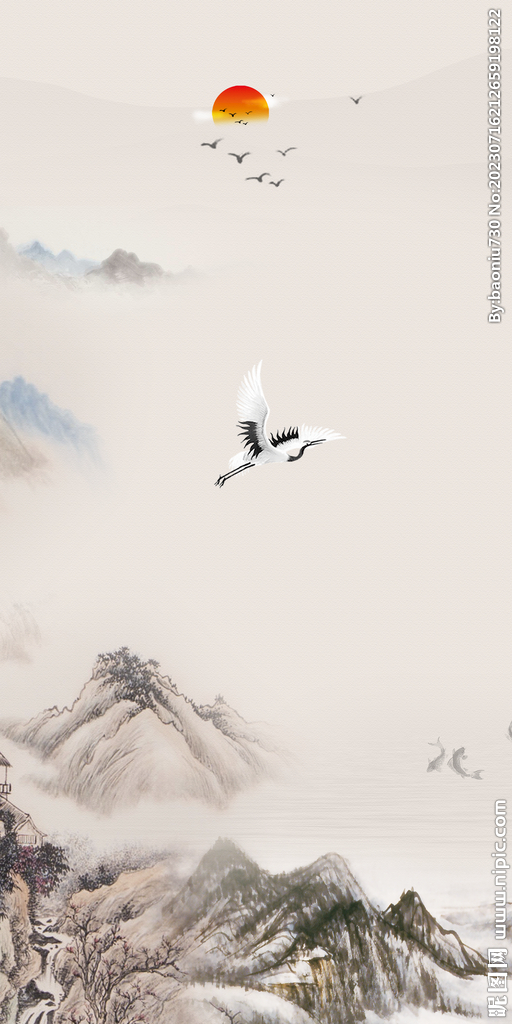 古風(fēng) 現(xiàn)代高端玄關(guān) Tif分層
