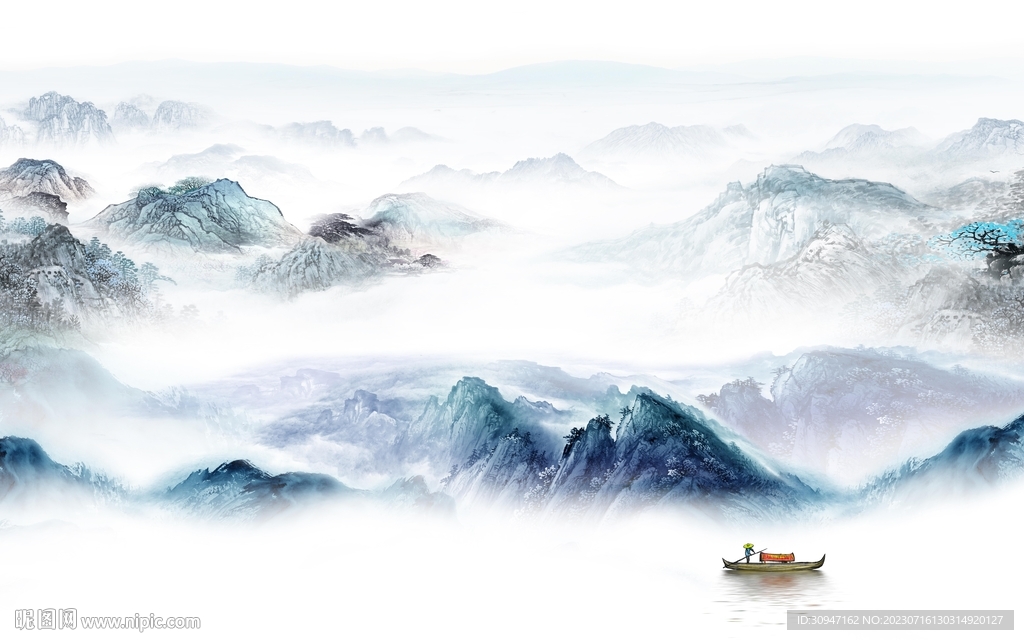 極簡 高端高清山水 TIF分層