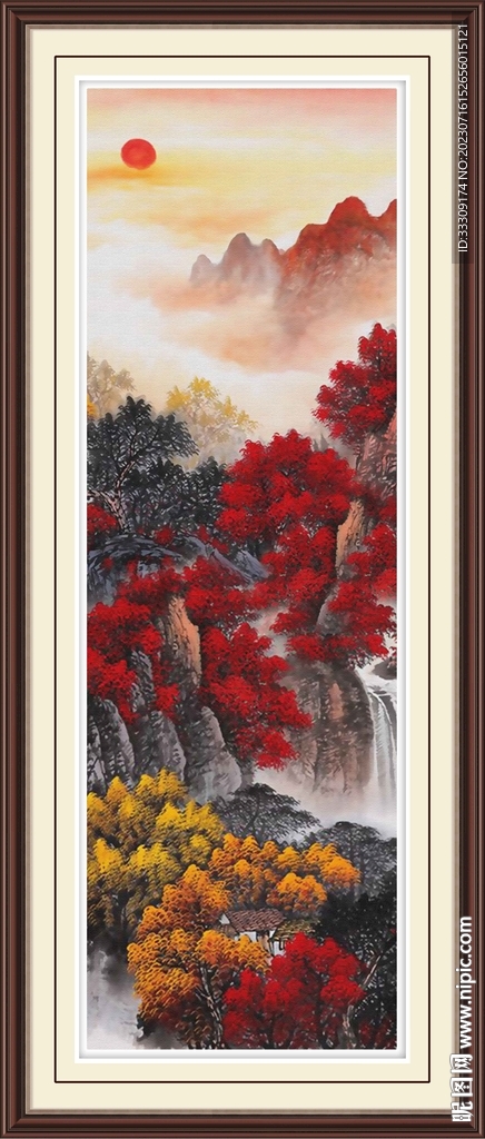 豎幅玄關山水畫