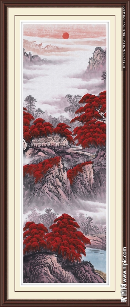 豎幅水墨畫