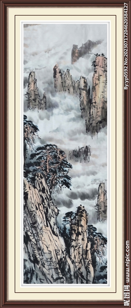 国画山水风景山水画