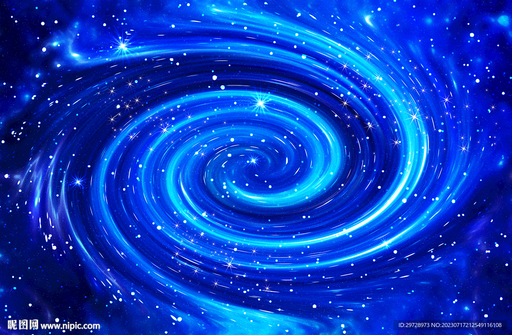 高清大氣藍色旋渦星空