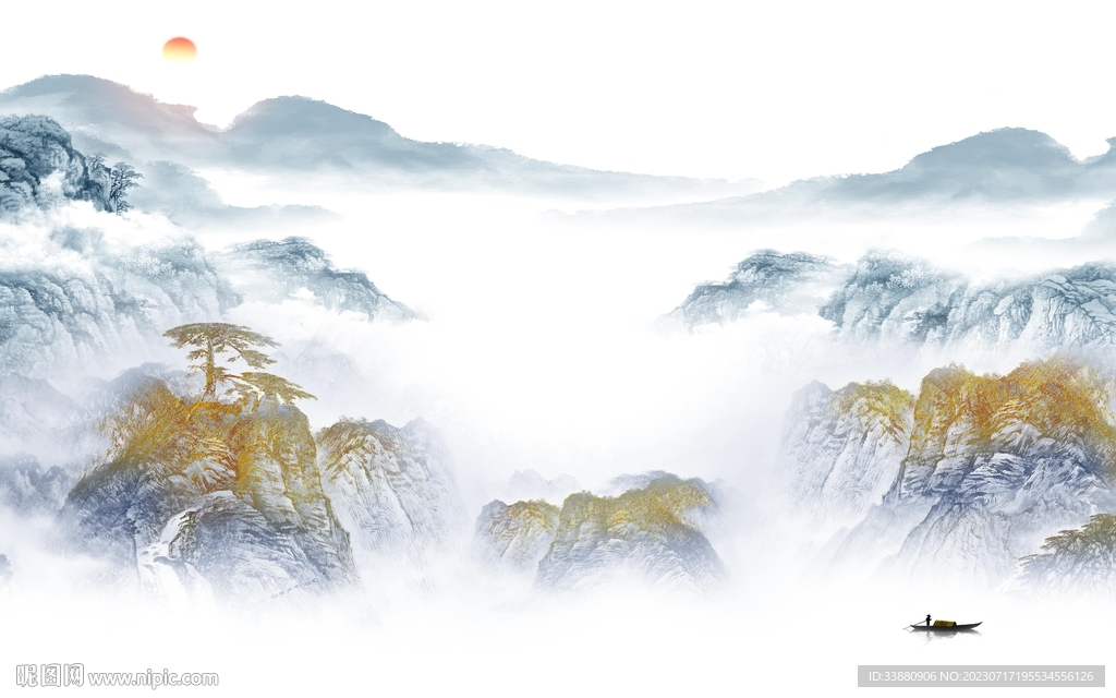 現(xiàn)代 高端新款山水 tiF分層