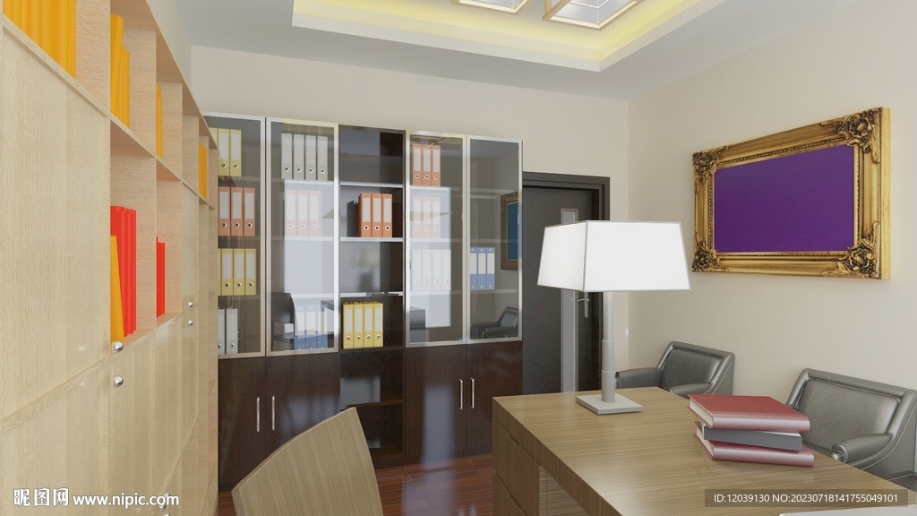 兩室一廳書房3D漫游動(dòng)畫