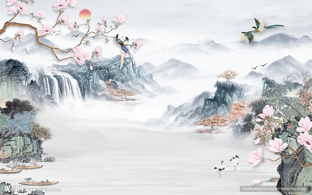 大氣 高檔簡(jiǎn)約山水 TIF分層