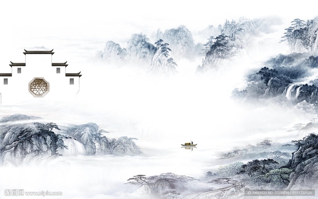 人氣 高端中式山水 TIf分層