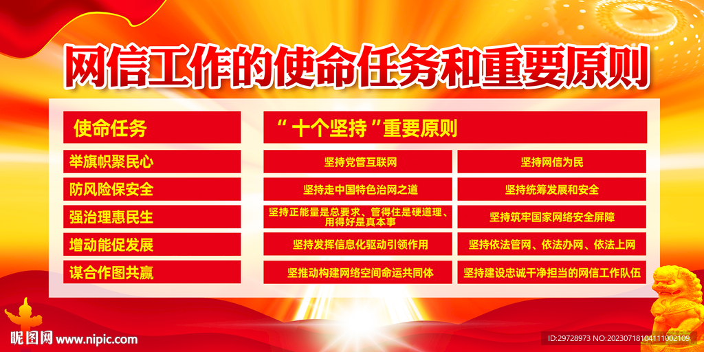 網信使命任務和十個堅持