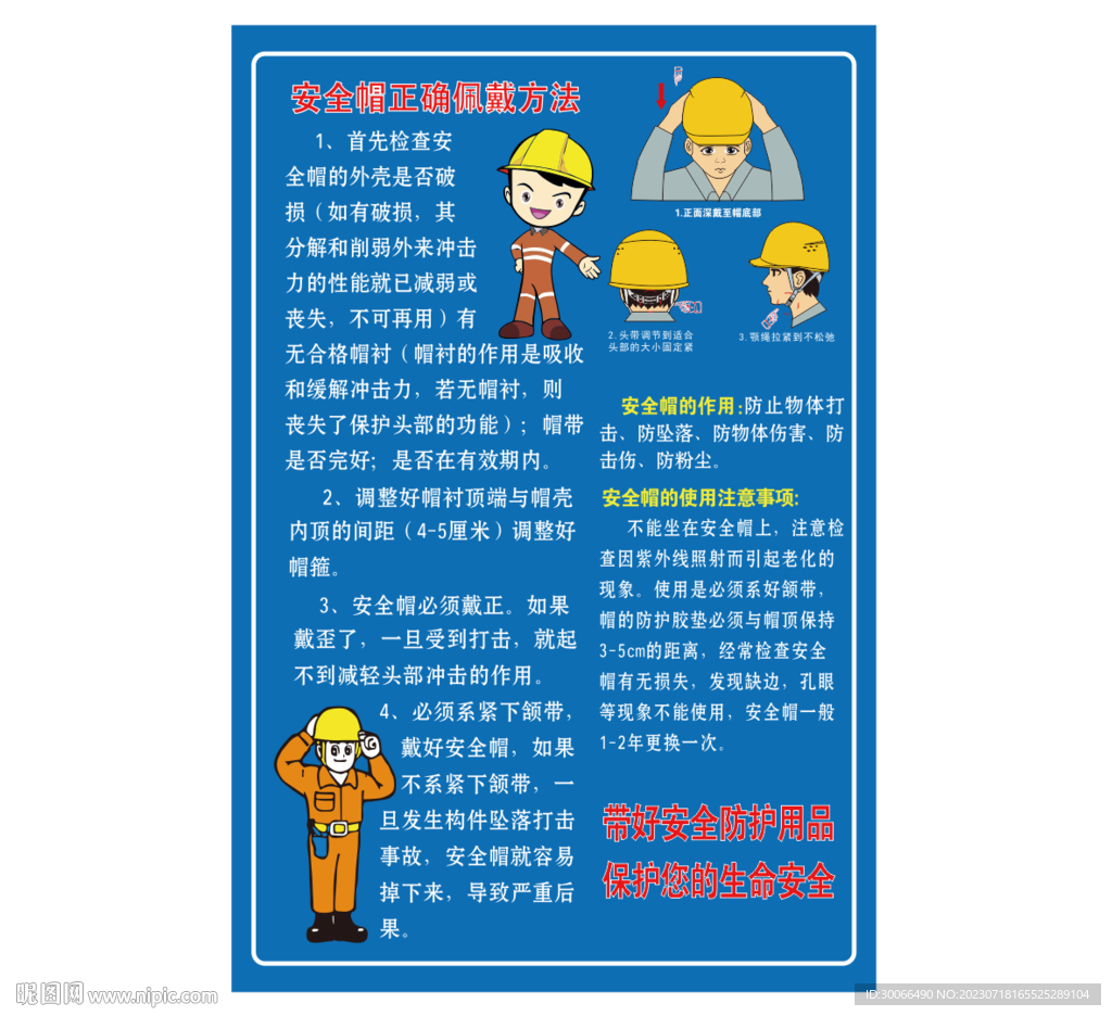 安全帽正確佩戴方法